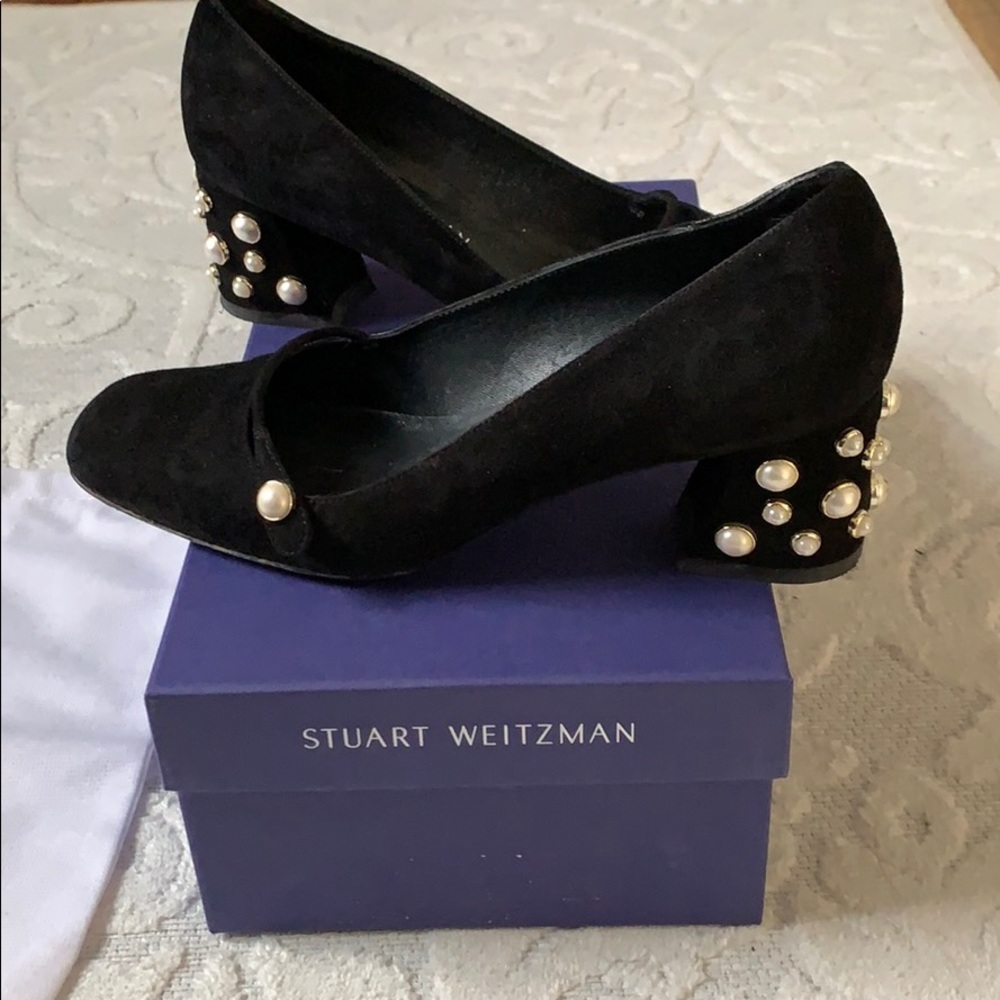 Stuart Weizman Black Suede Shoes - image 2